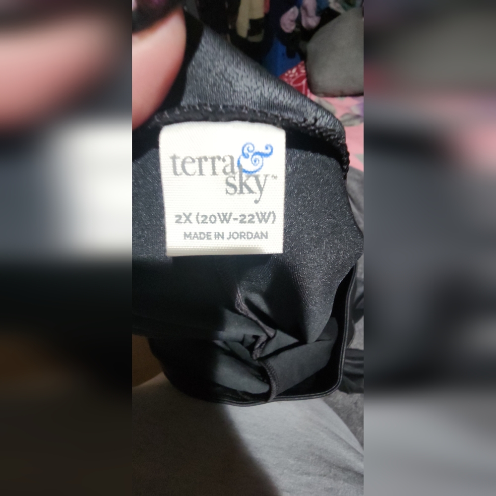 Terra&Sky Faux leather leggings